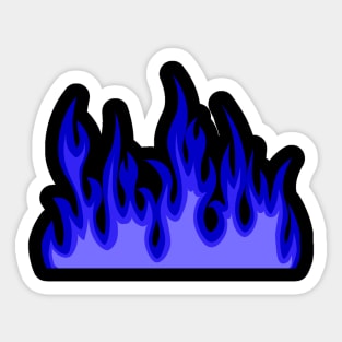 Blue fire grunge aesthetic Sticker